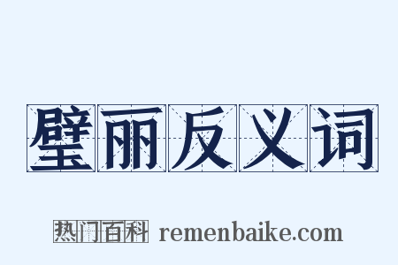 璧丽反义词是什么意思的图片